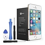 Ombar Replacement Battery Compatible with iPhone 5s/5c, with Full Set of Repair Kit Tool, Adhesive Strips, Li-Polymer, 3.8V