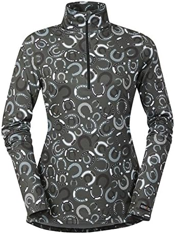 Kerrits Shoe-In Quarter Zip Kale Size: Large