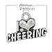 JGFinds Cheerleading Charms and Pendants - 110 Pieces (50 Pom-Pom Girl, 30 Cheerleader, 30 I Love Cheering), 20mm - 28mm, Silver Tone, Gifts and Jewelry Making Supplies