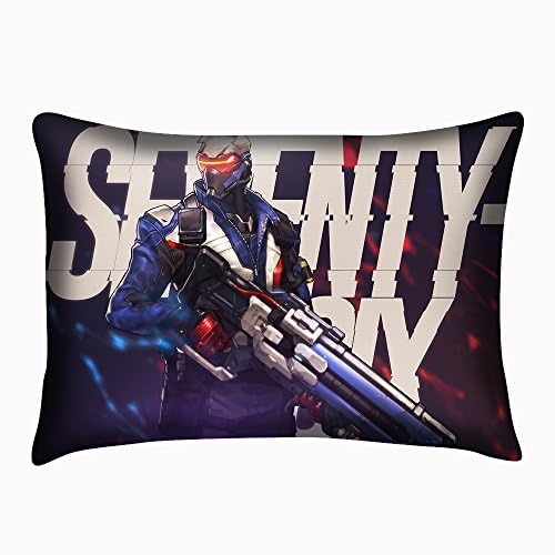 Overwatch Pillowcase OW Soldier 76 Pillow Case Pillowslip Cover Twin Sides 20x30 Inch