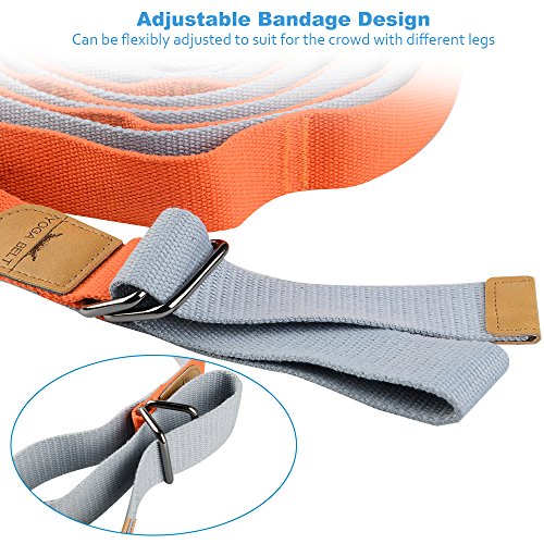 Soumit Multi-loop Stretching Strap, Durable Cotton Yoga Stretching Band Belt, Improving Flexibility Against Slippery Injury for Ballet Muscle Therapy and Other Physical Exercise