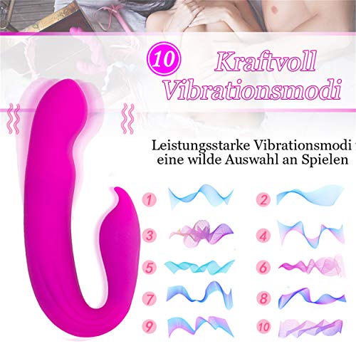 G-Punkt Klitoris Vibratoren f¨¹r sie mit 10 Vibrationmodi 5 Rollfunktioen Stimulator Realistischer Silikon Dildo Vibrator- WeDol Massageger?t Analvibrator Erotik Sexspielzeug f¨¹r Frauen und Paare