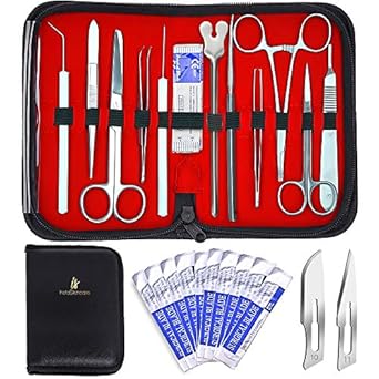 Amazon Com 20 Pcs Advanced Dissection Kit Biology Lab Anatomy Dissecting Set For Medical Students And Veterinary With Stainless Steel Scalpel Knife Handle Blades Industrial Scientific