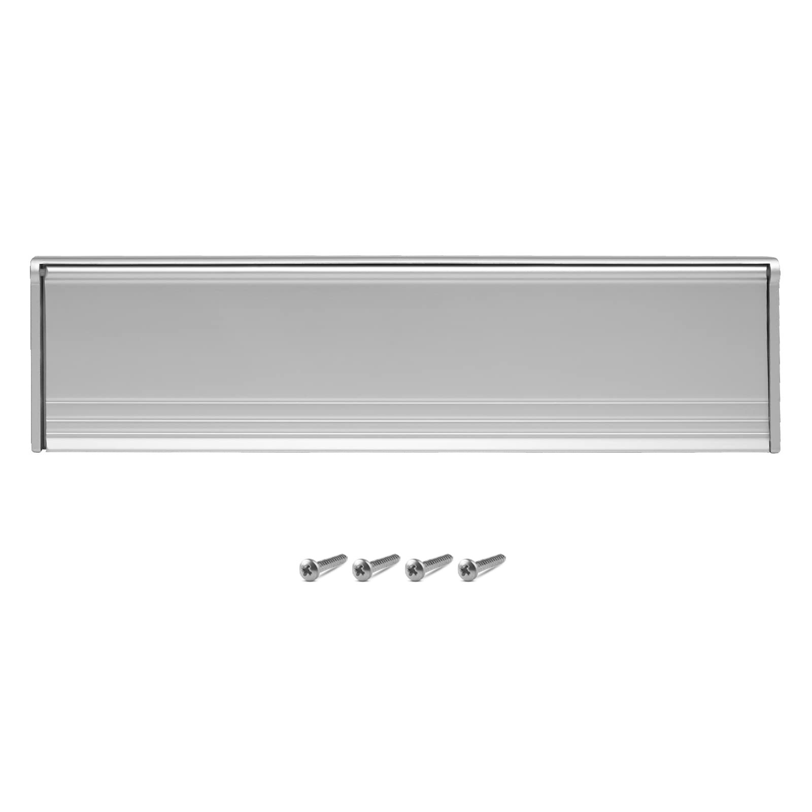 Internal Letterbox Draught Excluder 11.5 Inch (29.3cm) Metal Draught Letter Plate Seal Letter Box Flap - Prevents Draughts Coming Through The Letter Box - for Wood or uPVC Doors - Silver