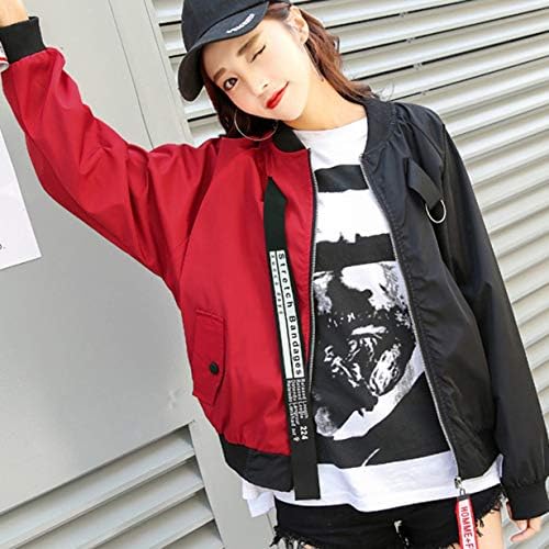 Comomingo College Wind Short Jacket Women New Korean Version Loose Casual Spring Autumn Harajuku Color Long-sleeve Baseball Jacket