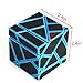 Acekid 3x3 Ghost Cube Advanced Cube Magic Speed Cube Brain Teasers Intelligence Puzzles with Carbon Fiber Sticker for Kids Adults (Blue & Black)
