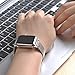 CUZOW Milanese Stainless Steel Metal Replacement Watch Band with Double Metal Buckle for Apple Watch/Apple Watch Sport/Apple Watch Edition Series 3/Series 2/Series 1 (Milanese-Silver-42mm)