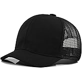 talajee Short Brim Mesh-Back Baseball Cap Adjustable Washed Breathable Cotton Unconstructed Plain Dad Hat for Men Women
