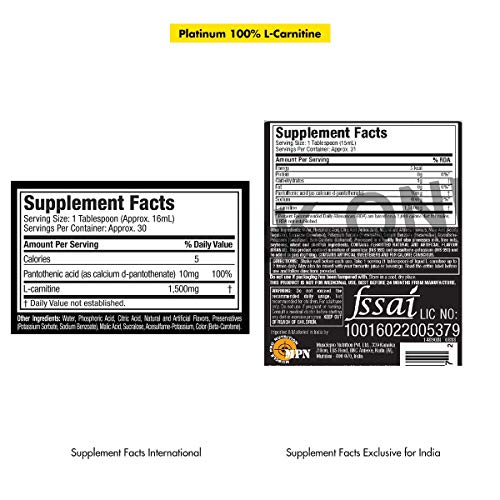 L Carnitine Liquid MuscleTech LCarnitine Supplement 1500 mg of