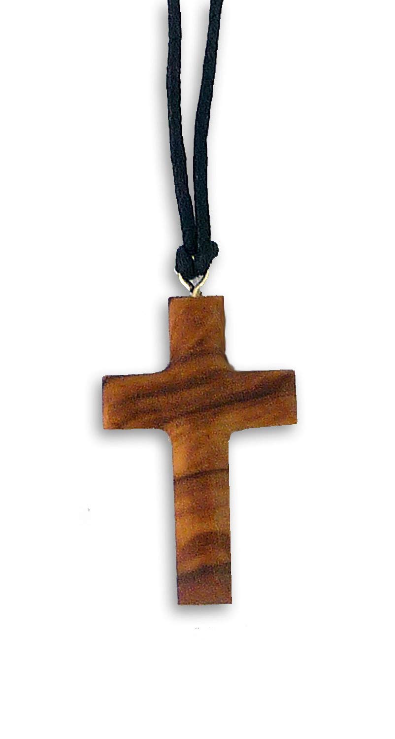 MaMeMi Olive Wood Cross Hanging Approx 3 x 2 cm with Ribbon