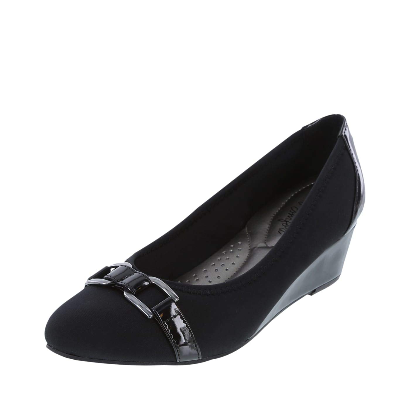 dexflex Comfort Black Women's Addie Comfort Wedge 6.5 Wide