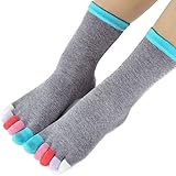 Women Soft Cotton Socks Toe Socks Dress Socks Candy Color (01)