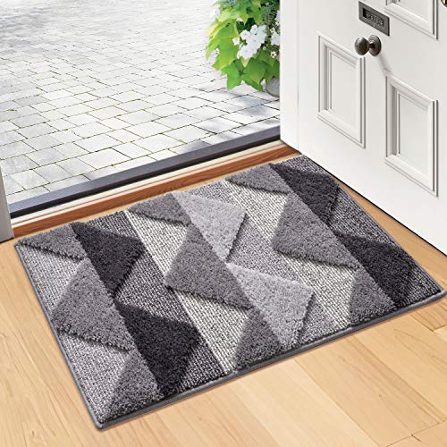 Indoor Door Mat, Non-Slip Absorbent Resist Dirt Entrance Rug, Durable Washable Rugs for Entryway, Low-Profile Inside Floor Doormat, 20" x 32"