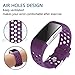 POY Replacement Bands Compatible for Fitbit Charge 2, Adjustable Breathable Wristbands with Air Holes Straps, Small Plum
