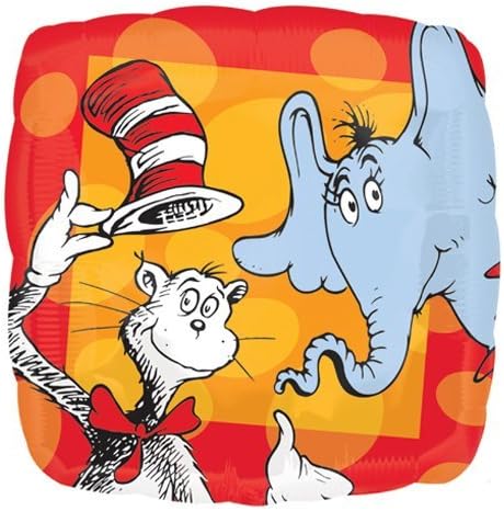 AnagramDr. Seuss Cat in The Hat Foil Balloon, 18", Multicolored
