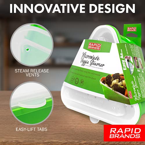 Rapid Veggie Steamer Microwave Fresh & Frozen Vegetables in Less Than