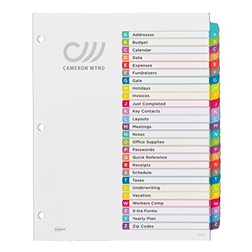 6 Avery+Customizable+Contents+Dividers+11844