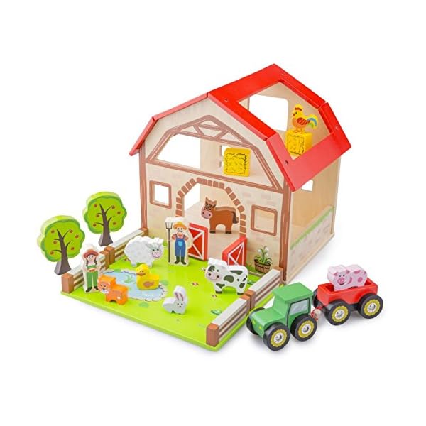New Classic Toys - 10850 - Bauernhof Spielset - Holz