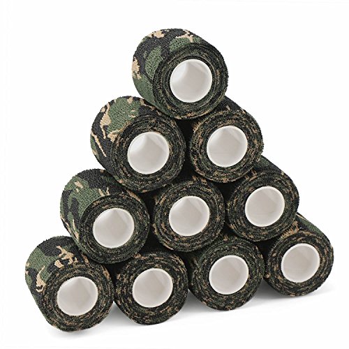 DROK 10 Roll Camo Grip Tape, 1.97in x 14.76ft Adhesive Stretch Cohesive