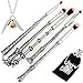 Wizard Wand Potter Makeup Brushes,5 sets Brushes for Foundation Blending Blush Concealer Eyebrow Face Powder Makeup Brushs with Potter Snitch Gold Necklace
