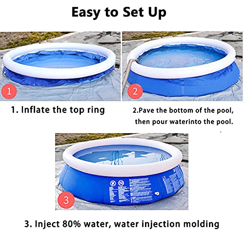 Family Inflatable Swimming Pool Above Ground, Outdoor Backyard Portable