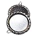 Joyingle Flat Bottle Cap Pendants with Holes and Split Rings For Photo Pendants Diy Crafts (Silver)
