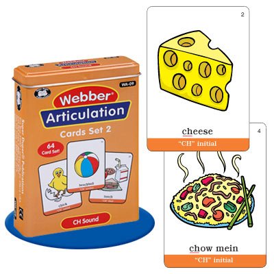 Super Duper Publications Webber Articulation CH Sound Card Deck Educational Learning Resource for Children