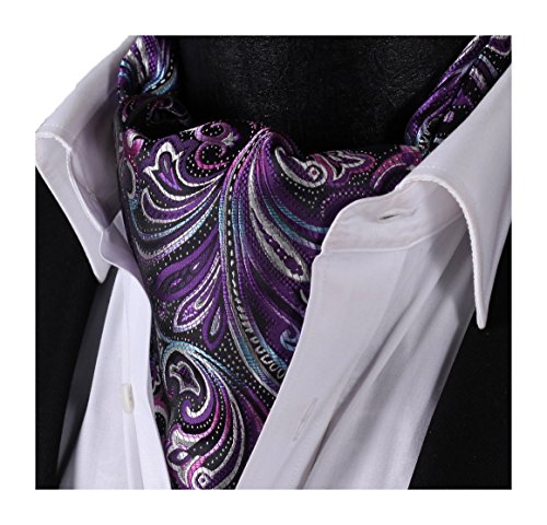 Setsense men s floral jacquard woven self cravat tie as…