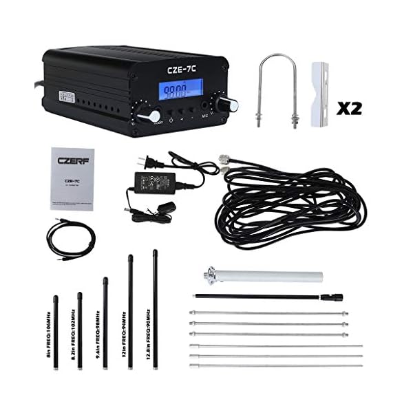 Kit Transmisor Fm Estéreo 7w + Antena 5db 15 mts cable - Imagen 3