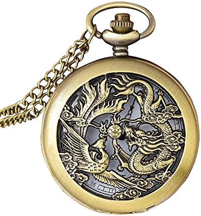 Longfeng Classic Retro Pocket Watch Bronze Men's and Women's Universal Pocket Watch