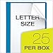 Oxford Clear Front Report Covers, Light Blue, Letter Size, 25 per Box (55801)