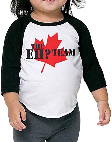 Toddler Geek The Eh Team Black Size 2 Toddler 100% Cotton 3/4 Sleeve Athletic Baseball Raglan T-Shirt