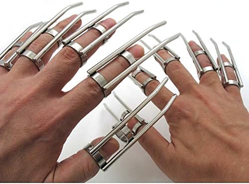 The Bondage Locker Fetish Stainless Steel Cat Nails Cat Claws, Silver - Image 3