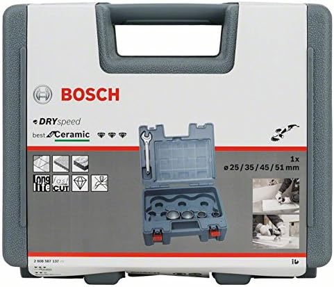 Bosch 2608587137 25/35/45/51 mm Dryspeed Diamond Cutter, Silver/Grey, 25mm/35mm/45mm/51mm - Image 3