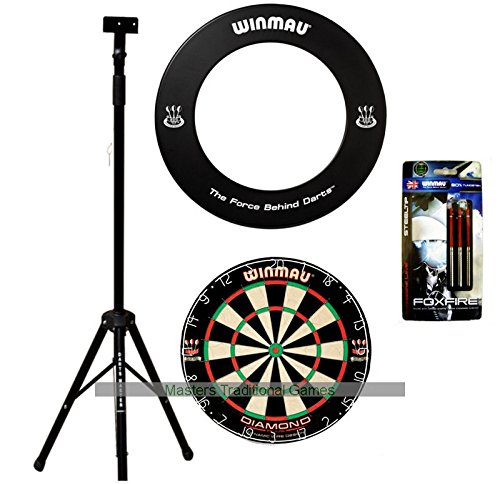 Darts Master Dartboard Stand Bundle - Stand, Dartboard and Surround