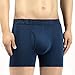 David Archy Men's 4 Pack Breathable Bamboo Boxer Briefs With Fly(L, Navy-No Wedgie)