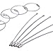 eBoot 10 Pack Stainless Steel Wire Keychain Cable Key Ring, 2 mm