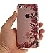 UCLL iphone 7 Case ,Retro Rose Floral Pattern Case for Iphone7, iPhone 7 Shockproof Case with a Screen Protector