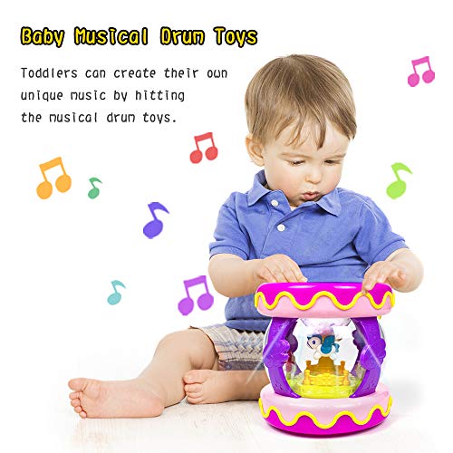 Musical Toys Carousel Hand Drum Instruments Lights Up Toy Early