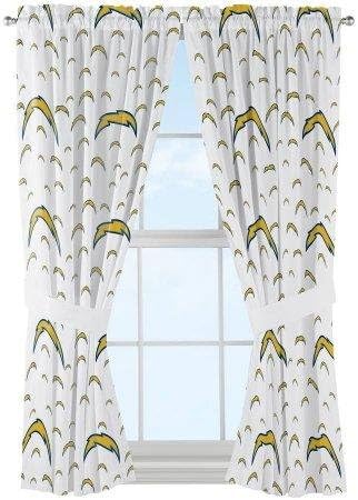 Amazon Com Nfl Los Angeles Chargers Mascot Window Curtain