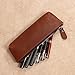 XIDUOBAO Handmade Retro Genuine Leather Pencil Pouch Vintage Soft Genuine Leather Pencil Pen Case Pouch Holder Bag. (02)
