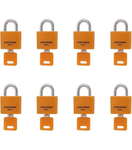 Kuahome 48-Piece Lot 40mm Laminated Padlocks - Keyed Alike With Long Shackle