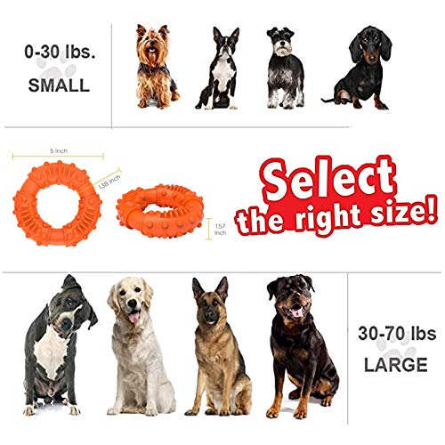 AJIEVWU Dog Chew Toys for Puppies Teething Chew Toys for Teething Indestructible Dog Toys Long Lasting Chew Toy Puppy Teething Chew Toys Perfect Training Teething Dog Chew Toys (Orange)