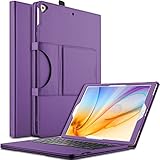 IVSO Apple iPad Pro 12.9 Case With Keyboard Ultra-Thin DETACHABLE Bluetooth Keyboard Stand Case / Cover for Apple iPad Pro 12.9-inch 2015 Version Tablet(Purple)