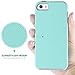 BENTOBEN iPhone 5 Case,iPhone 5s Case, iPhone SE Case, Dual Layer Anti-Scratch Rugged Durable Impact Resistant Plating Chrome Button Anti-Slip Skidproof Case for iPhone SE/5S/5, Mint Green