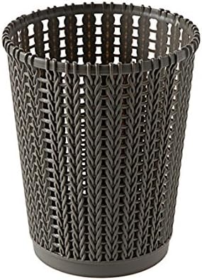 Artificial rattan hollow trash tuba trash plastic cover small household kitchen living room wastebasket. Trash dustbin Dustbin lid hollow rubbish bin
