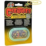 Zoo Med2 Pack of Creatures Dual Thermometer and Humidity Gauges, Glow in The Dark