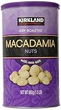 Kirkland Dry Roasted Macadamia Nuts with Sea Salt 680g (1.5 LB)(Pack of 2)