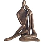 Danya B. A Couple's Embrace Bronze Sculpture, Contemporary Sand-Casted Sculpture, Home or Office Décor Gift for Anniversary, Birthday, Valentine's Day or Wedding