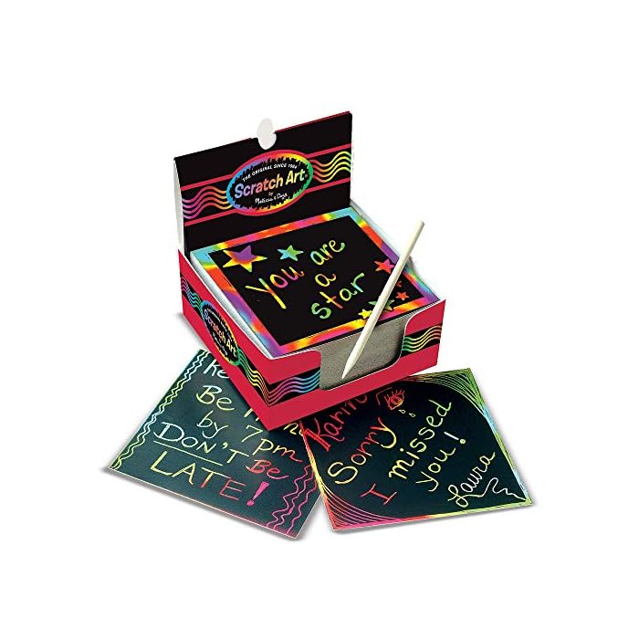melissa & doug scratch art box of rainbow mini notes